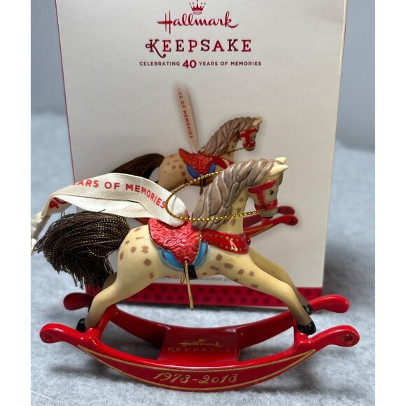 Hallmark Keepsake 40 Years of Memories Rocking Horse Ornament 1973-2013 Christma - Picture 1 of 8